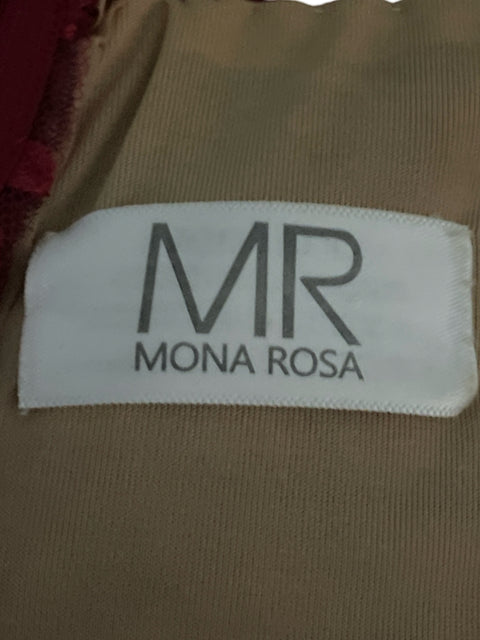 Vestido De Fiesta Mona Rosa Halter Encaje Rojo - Talla S
