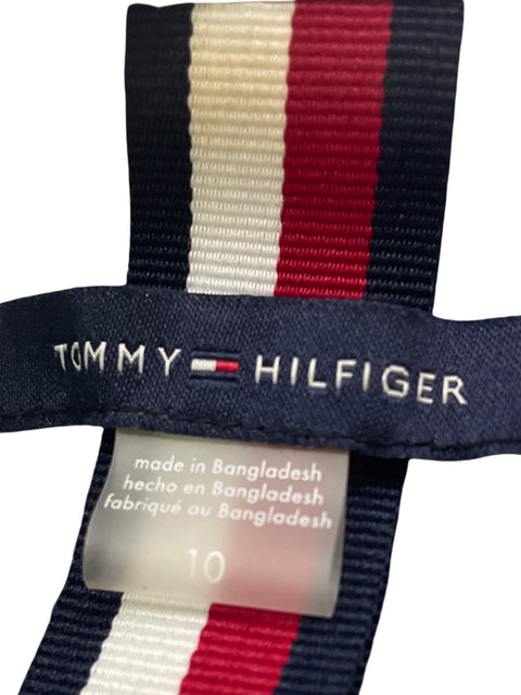 Chaqueta Tommy Hilfiger Rayas Abierto Manga larga Azul - Talla 10
