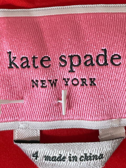 Vestido Kate Spade Asimétrico Midi Rojo - Talla 4