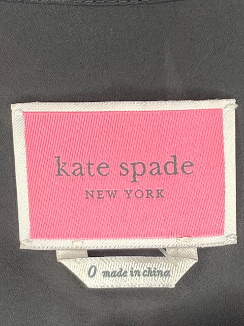 Vestido Kate Spade Estampado Cuello v Negro - Talla 0