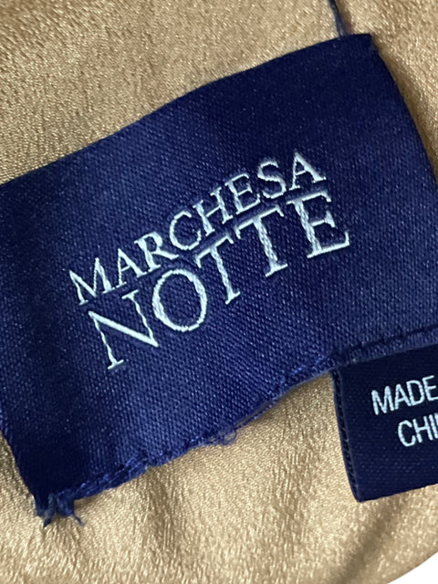 Vestido De Fiesta Marchesa Notte Capas Encaje Morado - Talla 10