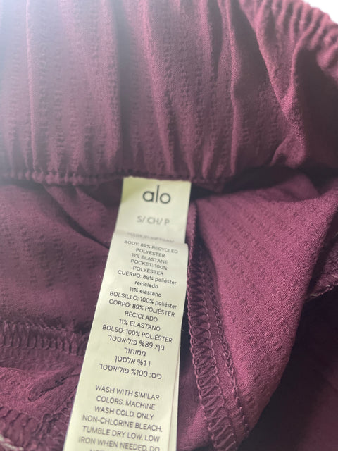 Pantalón Alo Bolsillo Plisado Palazo Morado - Talla S