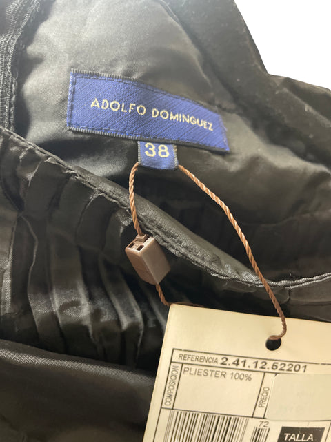 Falda Adolfo Dominguez Plisado Maxi Negro - Talla 38