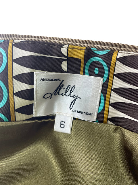 Falda Milly Botones Fajon Midi Beige - Talla 6