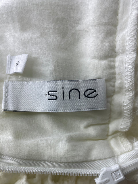 Falda Sine Mini Clips Recto Blanco - Talla 6