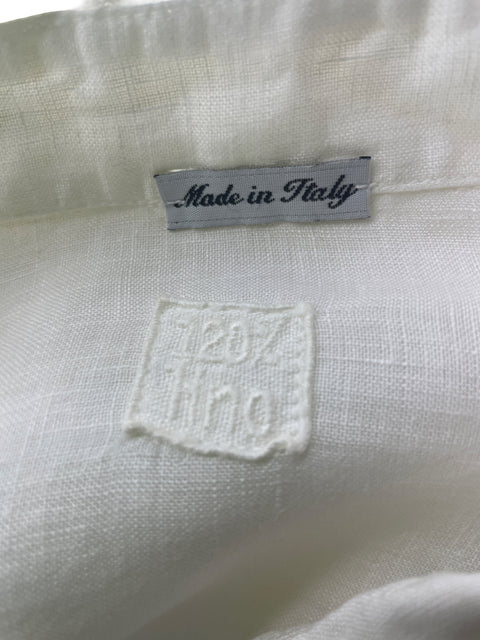 Blusa Made In Italy Amarrado Bolsillos Manga larga Blanco - Talla S