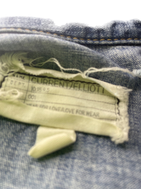 Blusa Current Elliott Jeans Bolsillos Manga larga Botones Azul - Talla 0