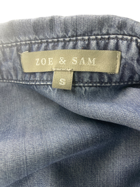 Blusa Zoé & Sam Jeans Manga larga Bolsillos Azul - Talla S