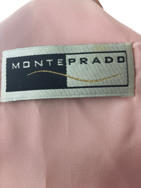 Vestido Monteprado Maxi Ruchas Cuello v Rosado - Talla S
