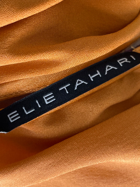 Blusa Elie Tahari Estampado Naranja - Talla M