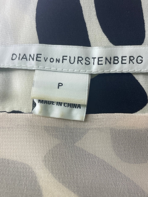 Vestido Diane Von Furstenberg Fluido Estampado Suelto Negro - Talla S