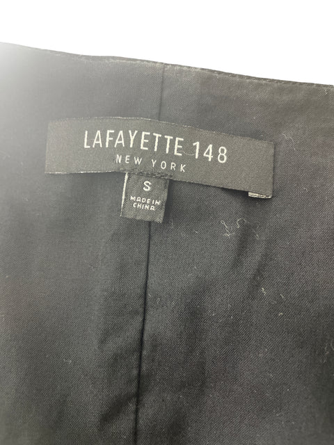 Vestido Lafayette 148 Liso Midi Manga corta Negro - Talla S