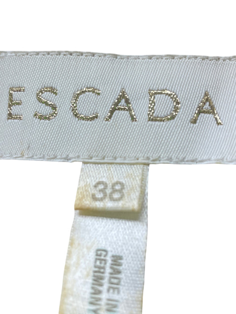 Chaqueta Escada Liso Manga larga Botones Ejecutivo Beige - Talla 38