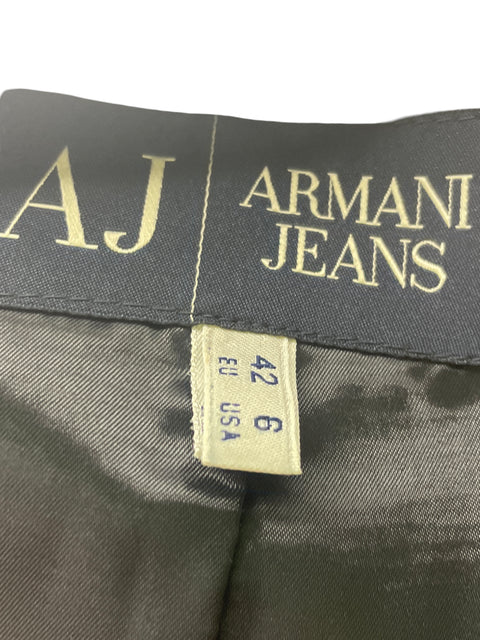 Chaqueta Armani Jeans Liso Botones Cuello v Manga larga Azul - Talla 6