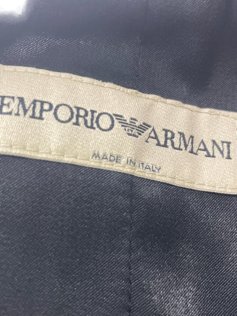 Chaqueta Emporio Armani Cruzado Botón flor Cuello v Manga larga Negro - Talla S