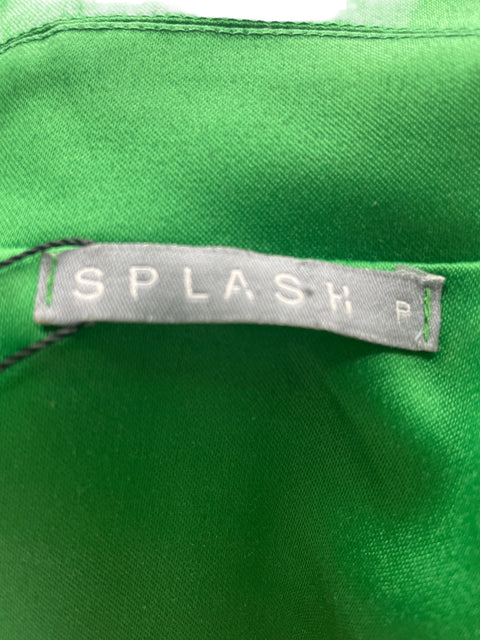 Conjunto Splash Blazer/blusa/pantalon Satinado Short Verde - Talla S