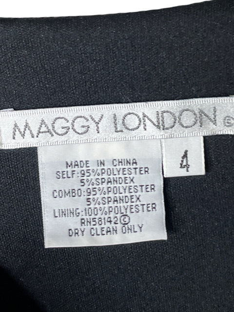 Vestido Maggy London Midi Negro - Talla 4