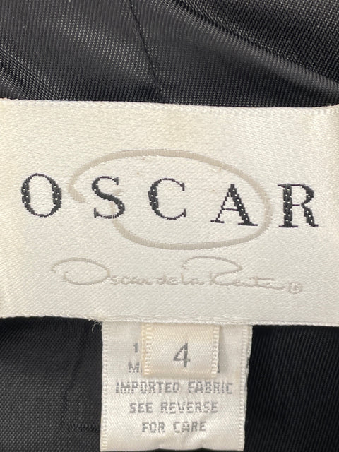 Conjunto Oscar De La Renta Cuadros Negro - Talla 4