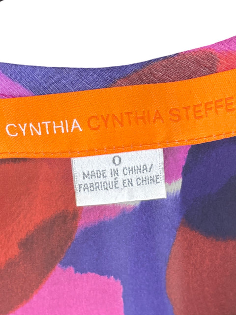 Blusa Cynthia Steffe Estampado Rosado - Talla 0