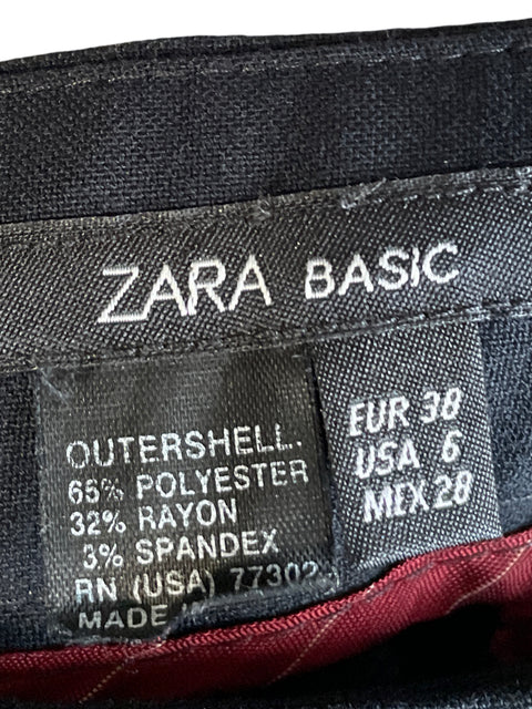 Pantalón Zara Wide-leg Negro - Talla 38