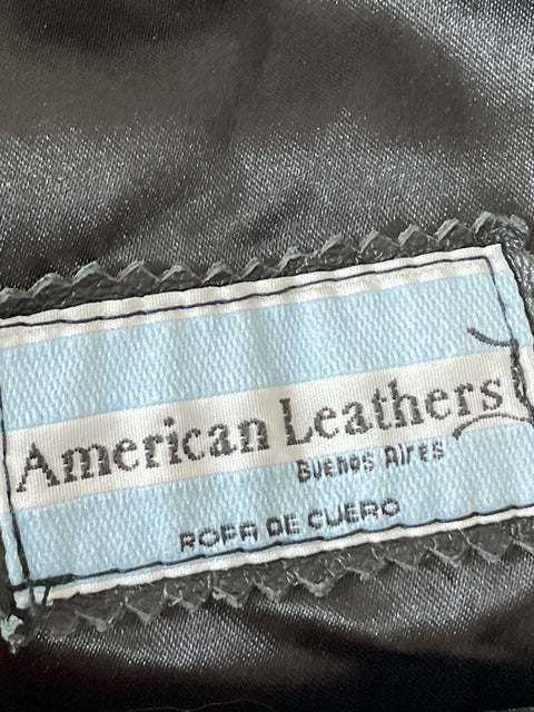 Chaqueta American Leathers Cuero Negro - Talla S