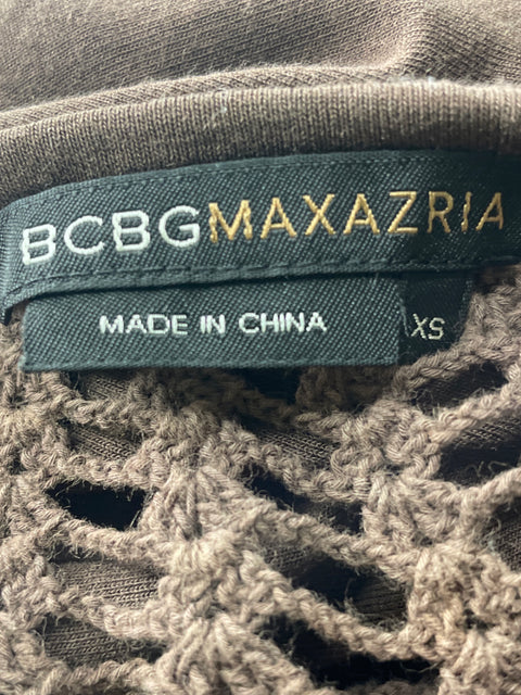 Blusa Bcbg Sin mangas Tejido Ajustado Marrón - Talla XS