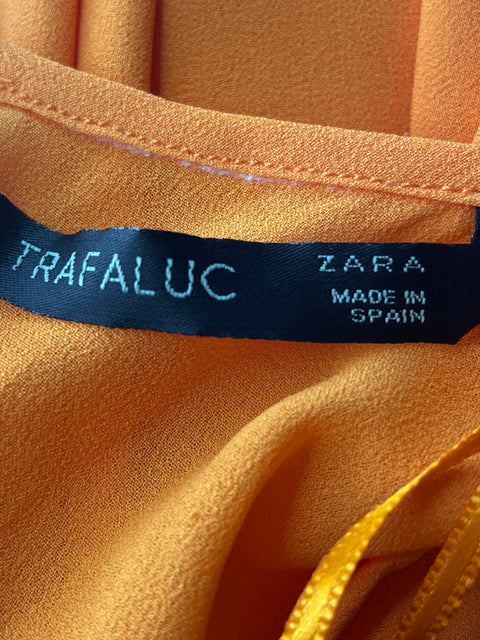 Blusa Trafaluc Sin mangas Cuello v Suelto Naranja - Talla M