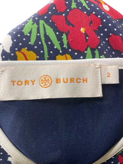 Vestido Tory Burch Estampado Tiras Fajon Amarillo - Talla 2
