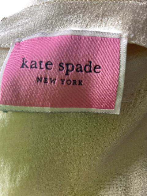 Vestido Kate Spade Bicolor Cuello v Fajon Beige - Talla 4