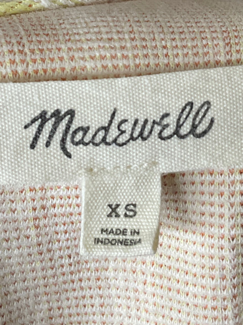 Blusa Madewell de Algodón Rayas Amarillo - Talla XS