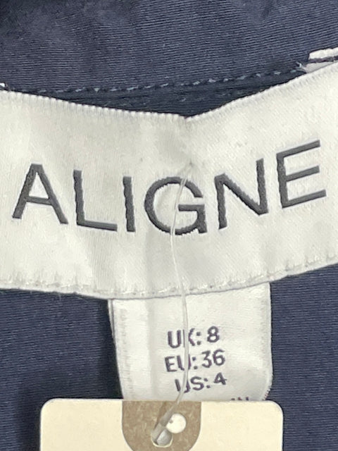 Vestido Aligne Plisado Azul - Talla 8