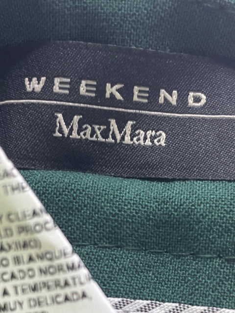 Pantalón Max Mara Recto Bolsillo Verde - Talla 42