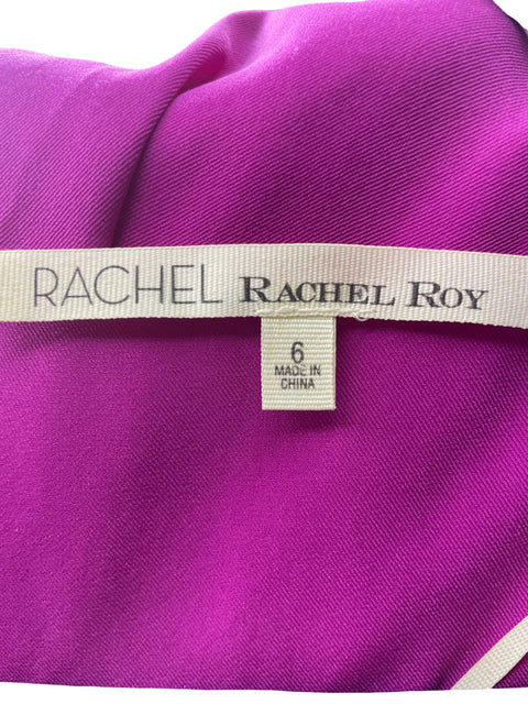 Vestido Rachel Roy Fajon Manga corta Morado - Talla 6