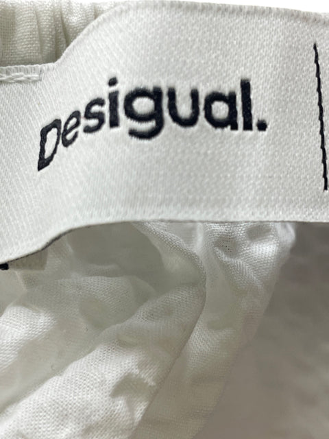 Mono Desigual Estampado Abullonado Recto Azul - Talla S