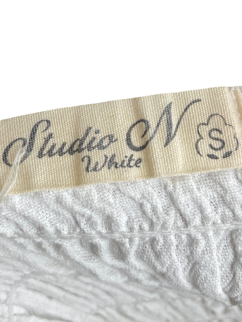 Vestido Studio N White Vuelos Cuello v Blanco - Talla S