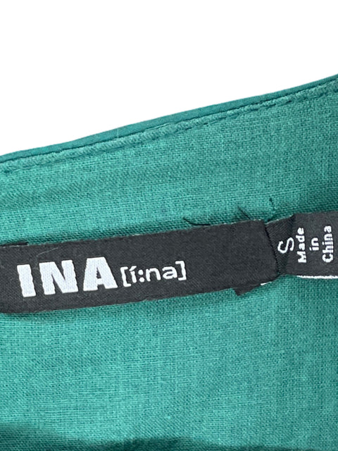 Vestido Ina Mangas Abullonadas Verde - Talla S