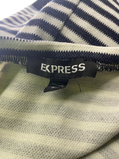 Blusa Express Rayas Manga corta Cuello redondo Negro - Talla S