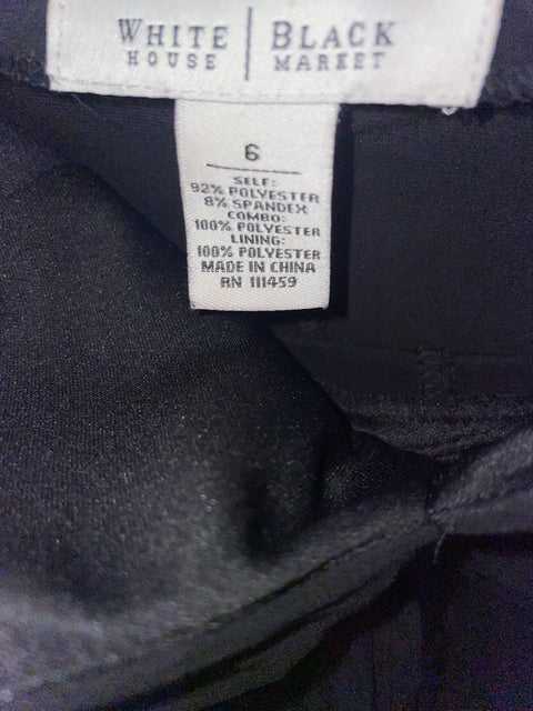 Mono White House Black Market Ruchas Halter Cuello v Negro - Talla 6