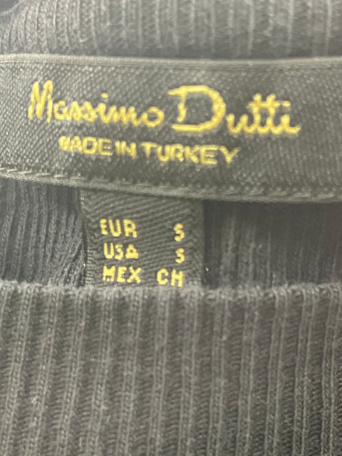 Blusa Massimo Dutti Tshirt Manga corta Ajustado Negro - Talla S