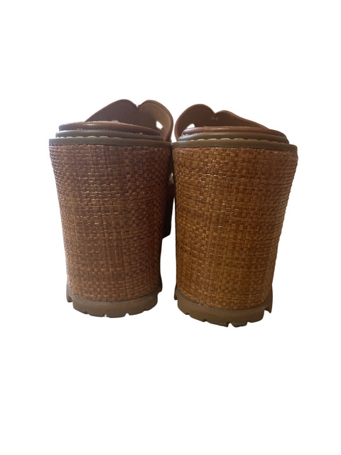 Zapato Sam Edelman Tiras Plataforma Punta abierta Marrón - Talla 6