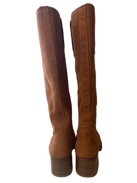 Zapato Natallee Botas Cuero Tacón cuadrado Marrón - Talla 7