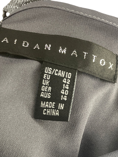 Vestido Aidan Mattox Sin mangas Tejido Liso Azul - Talla L