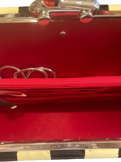 Cartera Kate Spade Cuadros Tira cadena Fórmula 1 Negro - Talla U
