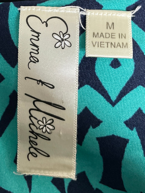 Vestido Emma & Michele Estampado Midi Azul - Talla M