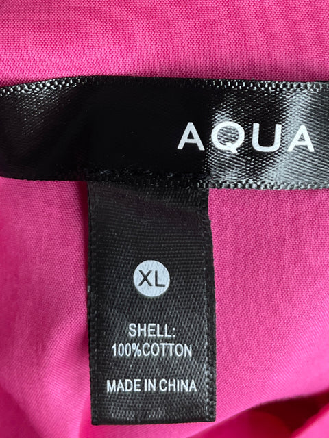 Blusa Aqua Mangas Abullonadas de Algodón Rosado - Talla XL