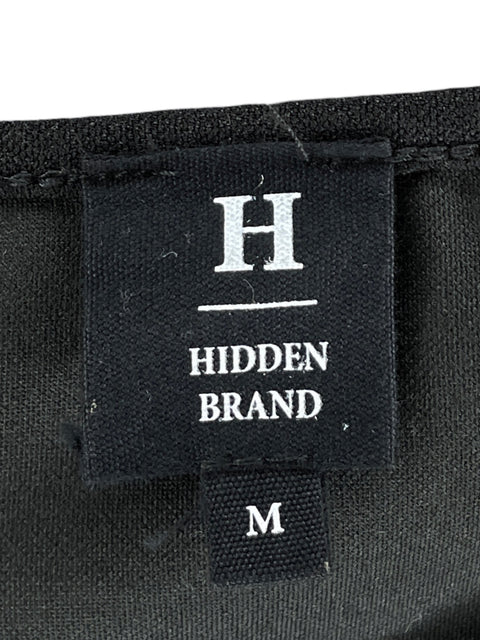 Blusa Hidden Brand Mangas Abullonadas Transparente Negro - Talla M