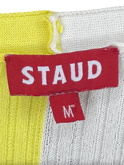 Blusa Staud Asimétrico Cuello v Amarillo - Talla M