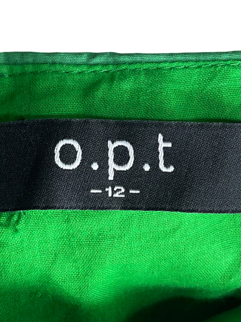 Vestido One Pretty Time Vuelos Drapeado Verde - Talla 12