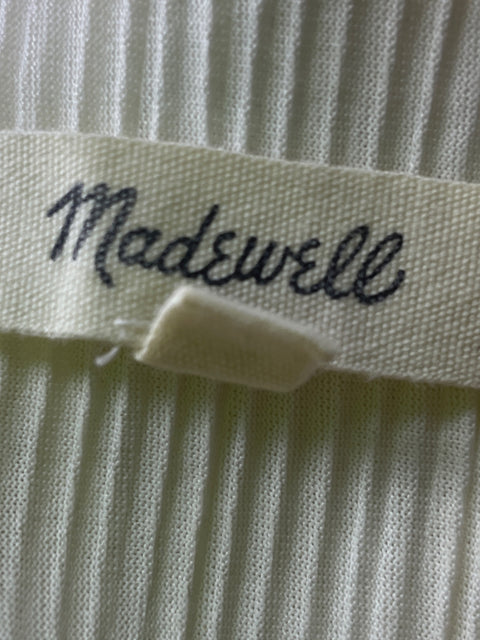 Blusa Madewell Manga corta Suelto Cuello redondo Beige - Talla S