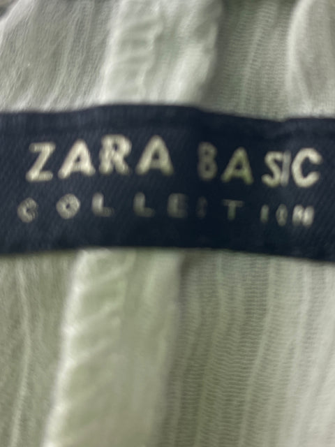 Blusa Zara Brillo Suelto Cuello redondo Gris - Talla S